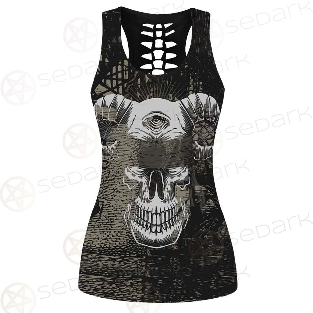 Skull Devil Eye Satan SED-0094 Hollow Out Tank Top