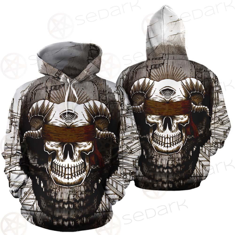 Skull Overshadow SED-0096 Hoodie Allover