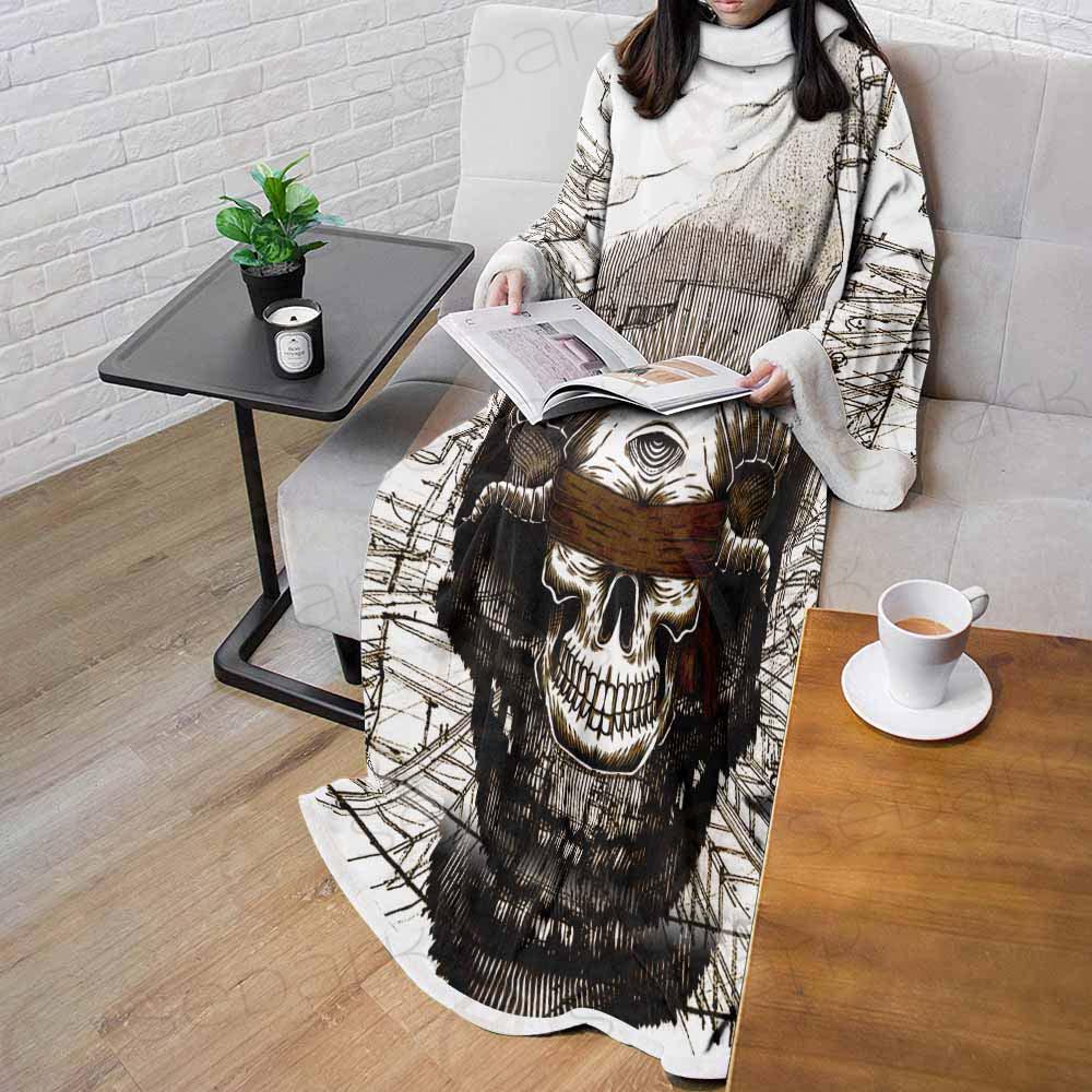 Skull Overshadow SED-0096 Sleeved Blanket