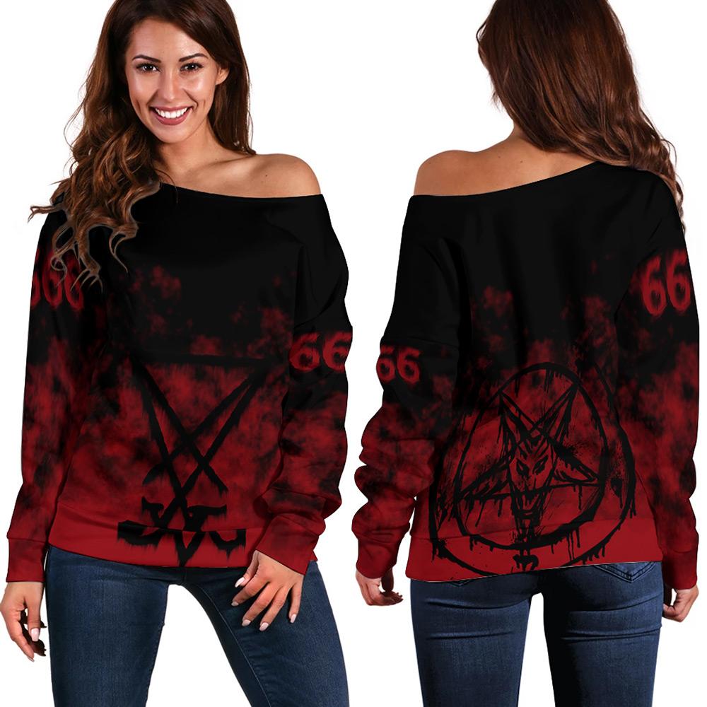 Baphomet SED-0098 Off Shoulder Sweaters