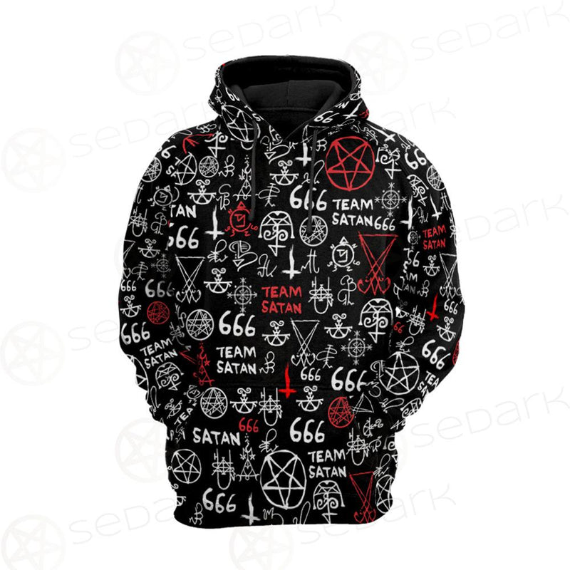 Hail Satan SED-0100 Hoodie Raglan