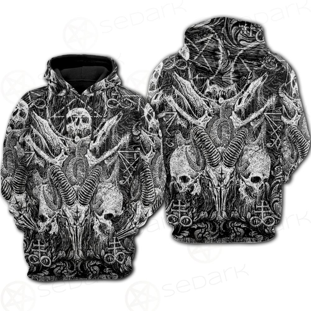 Satan and SKULL SED-0102 Hoodie Raglan