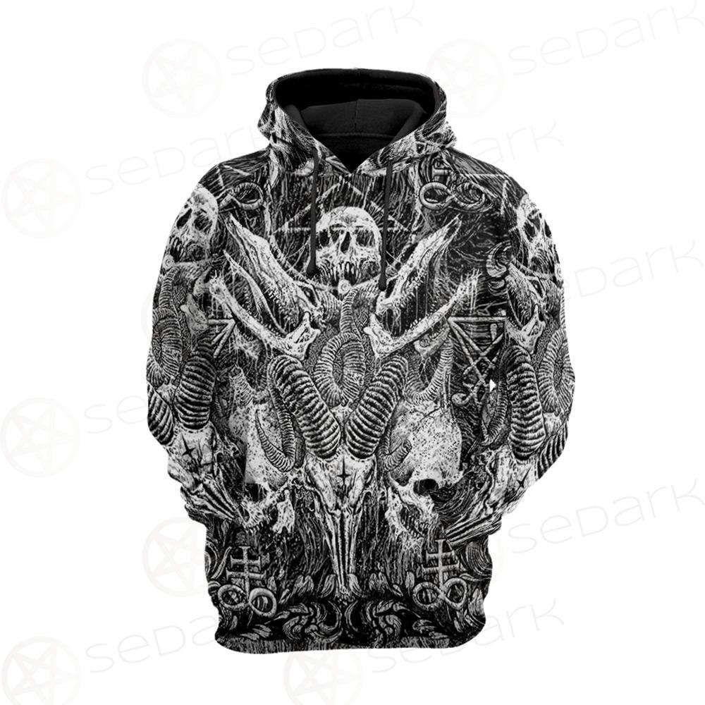 Satan and SKULL SED-0102 Hoodie Raglan