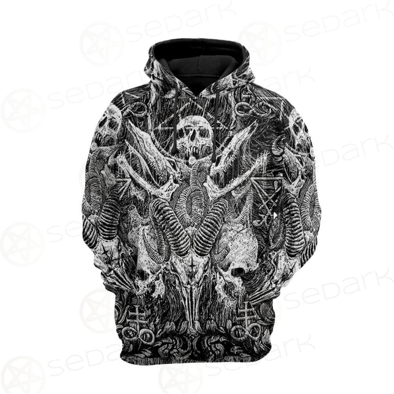 Satan and SKULL SED-0102 Hoodie Raglan