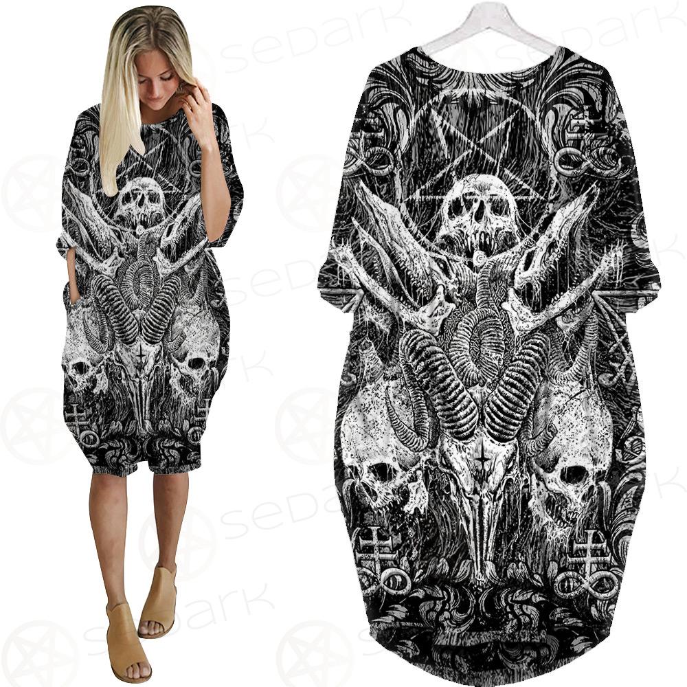 Satan and SKULL SED-0102 Batwing Pocket Dress