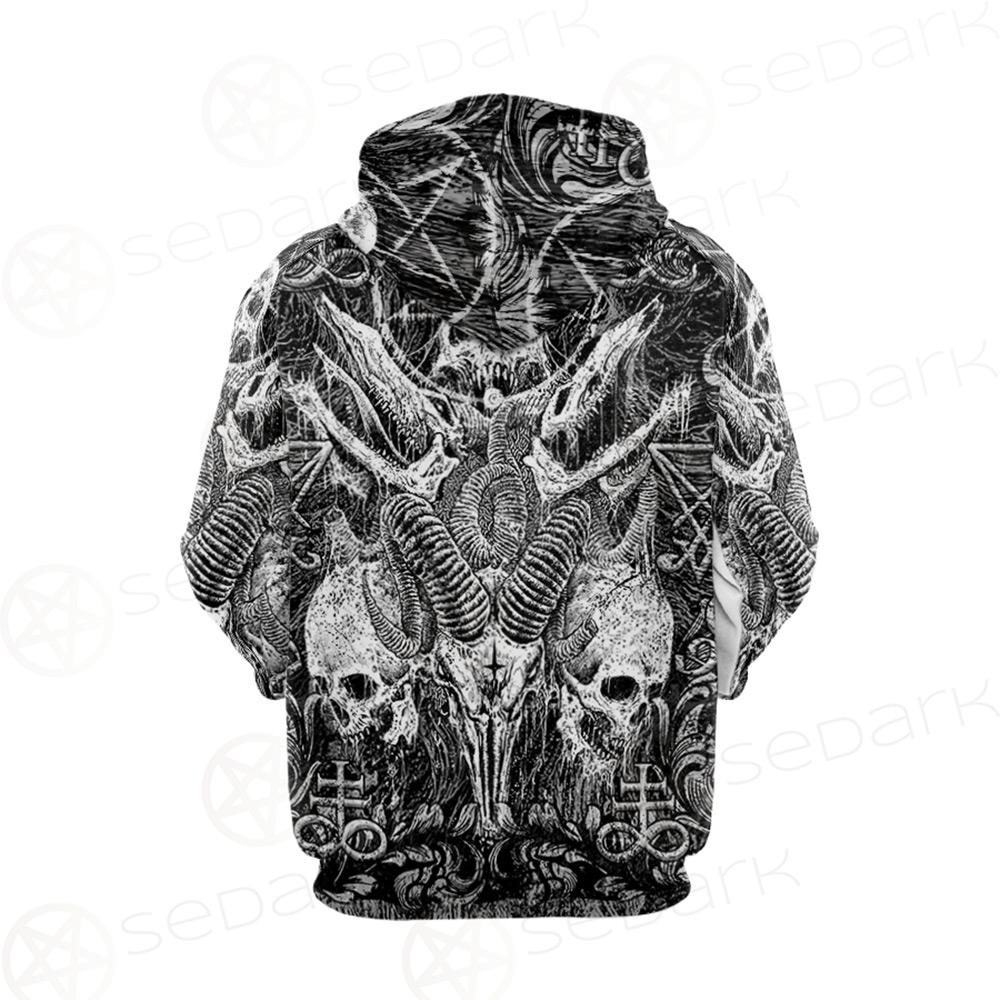 Satan and SKULL SED-0102 Hoodie Raglan