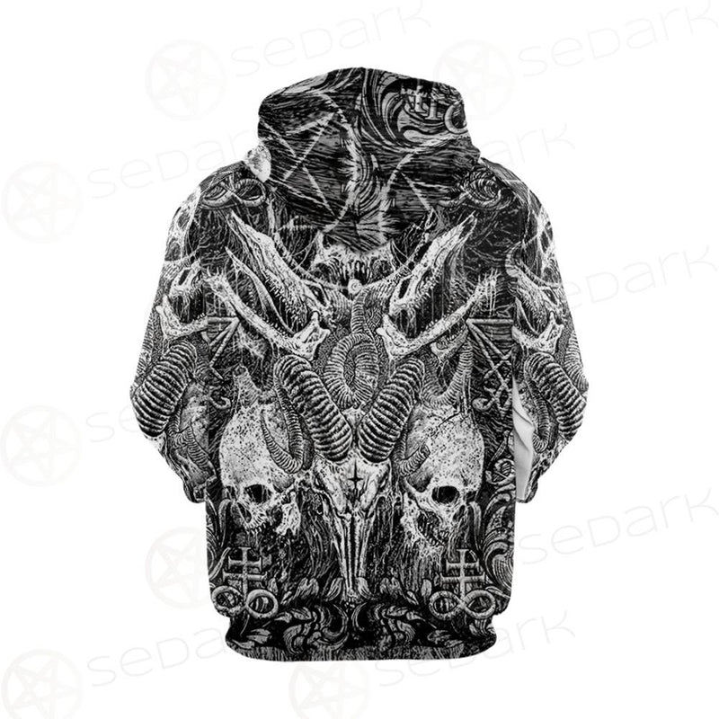 Satan and SKULL SED-0102 Hoodie Raglan