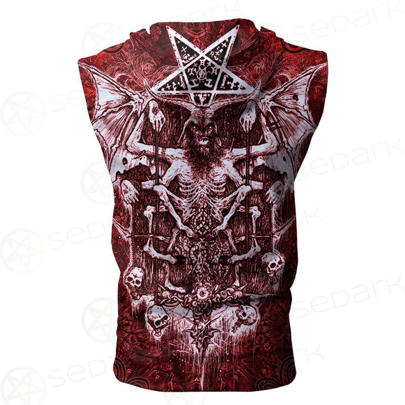 Red Satan SED-0103 Zip Sleeveless Hoodie