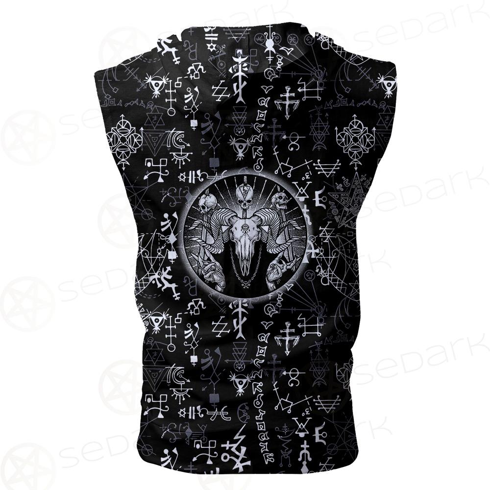 Satan Symbol SED-0104 Zip Sleeveless Hoodie