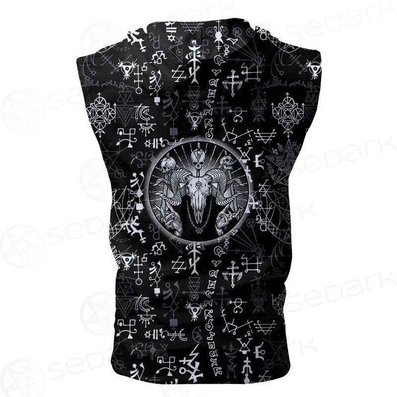 Satan Symbol SED-0104 Zip Sleeveless Hoodie