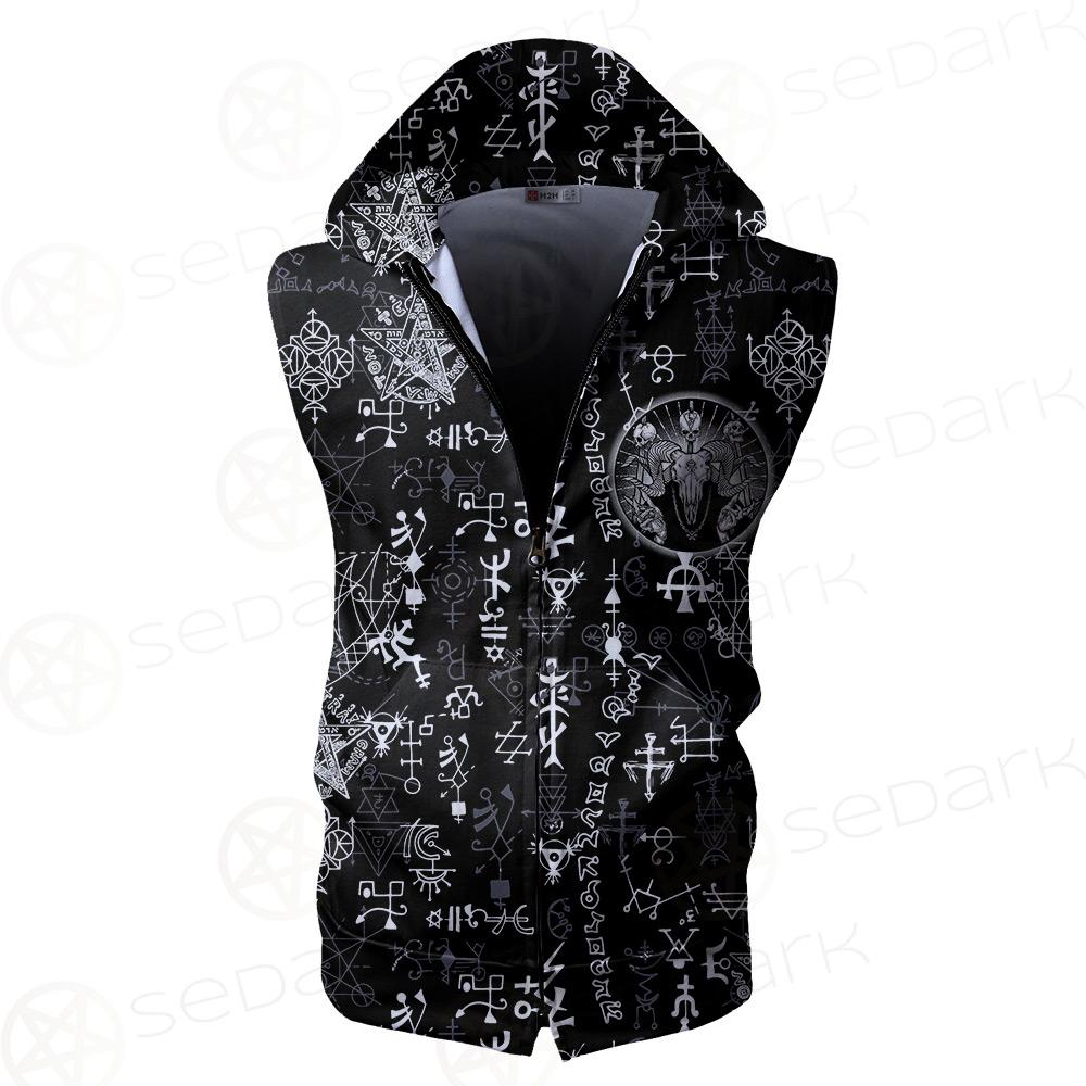 Satan Symbol SED-0104 Zip Sleeveless Hoodie