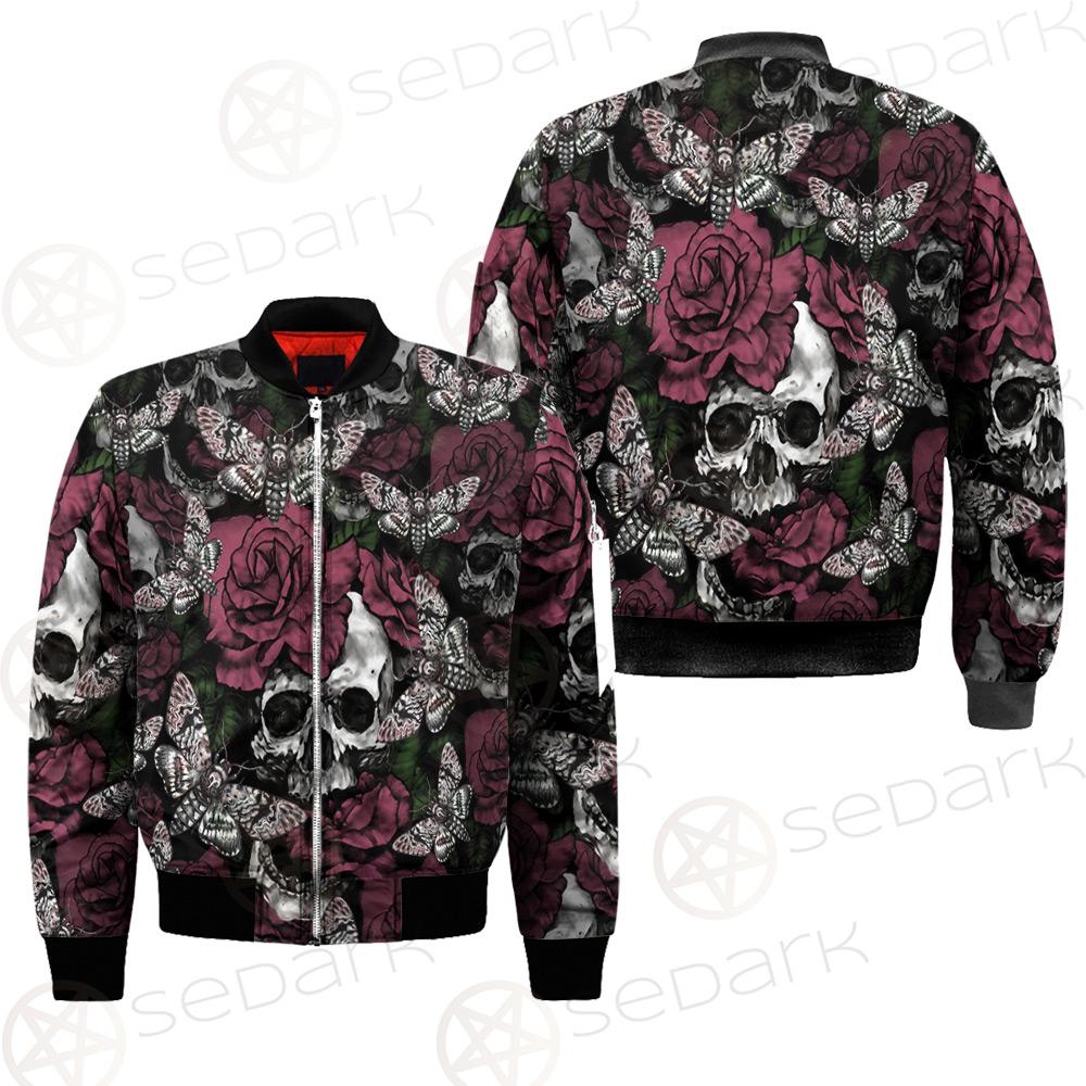 Rose Death Moth Skull SED-0105 Bomber Jacket