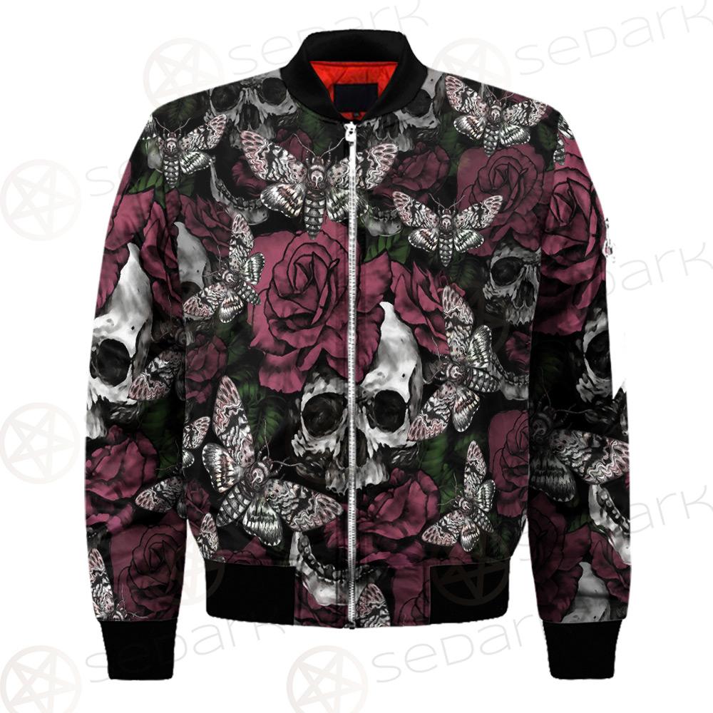 Rose Death Moth Skull SED-0105 Bomber Jacket