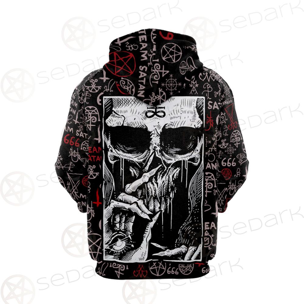 Skull Satan SED-0106 Hoodie Raglan Zip