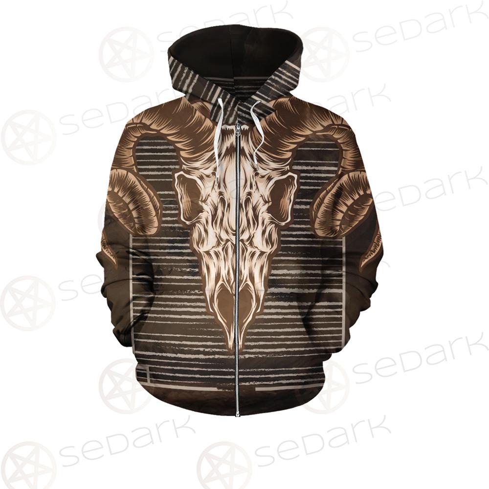 Satan and Skull SED-0108 Zip-up Hoodies