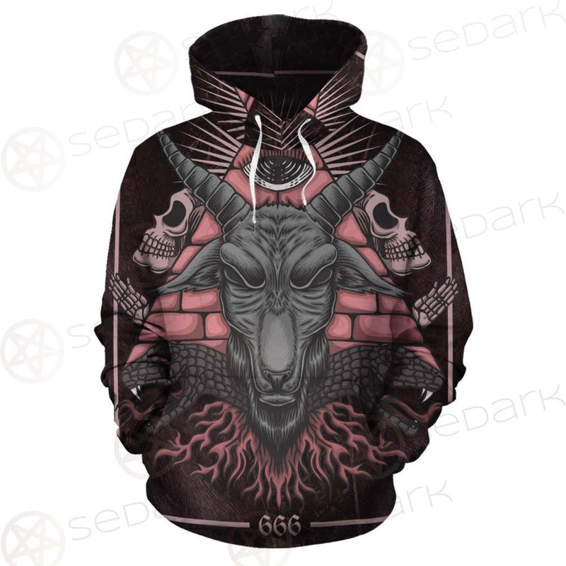 Satan Skull SED-0111 Hoodie Allover