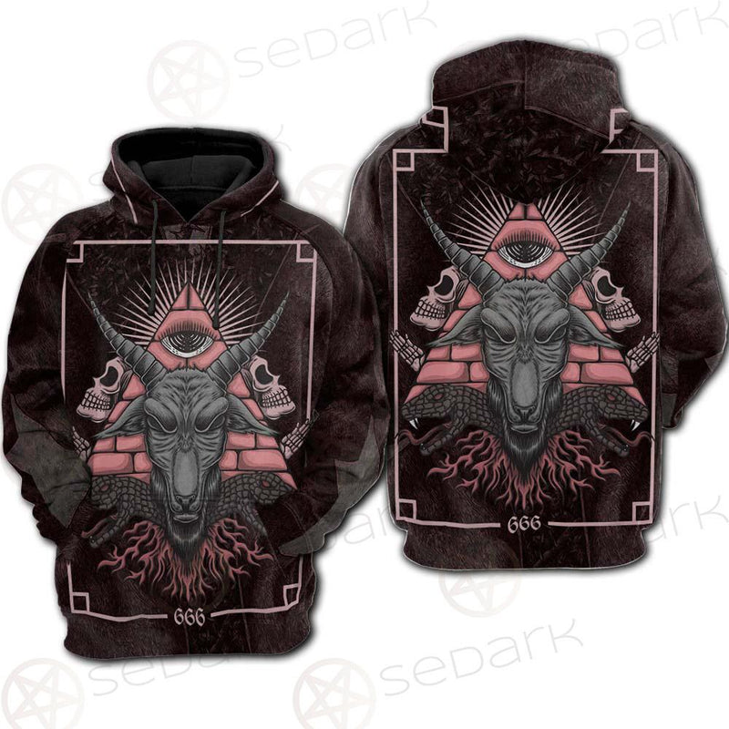 Satan Skull SED-0111 Hoodie Raglan
