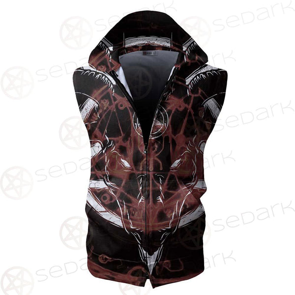 Pentagram Baphoment SED-0112 Zip Sleeveless Hoodie – Secret Darkness