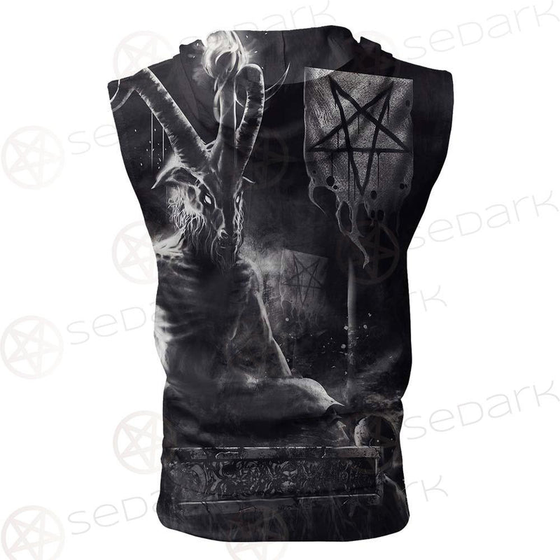 Real Baphomet SED-0115 Zip Sleeveless Hoodie