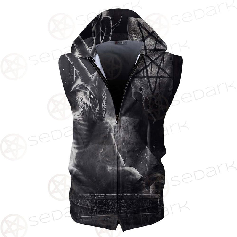 Real Baphomet SED-0115 Zip Sleeveless Hoodie
