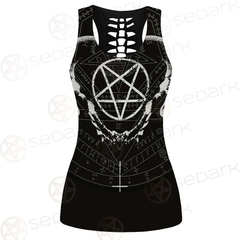Symboy Pentagram SED-0119 Hollow Out Tank Top