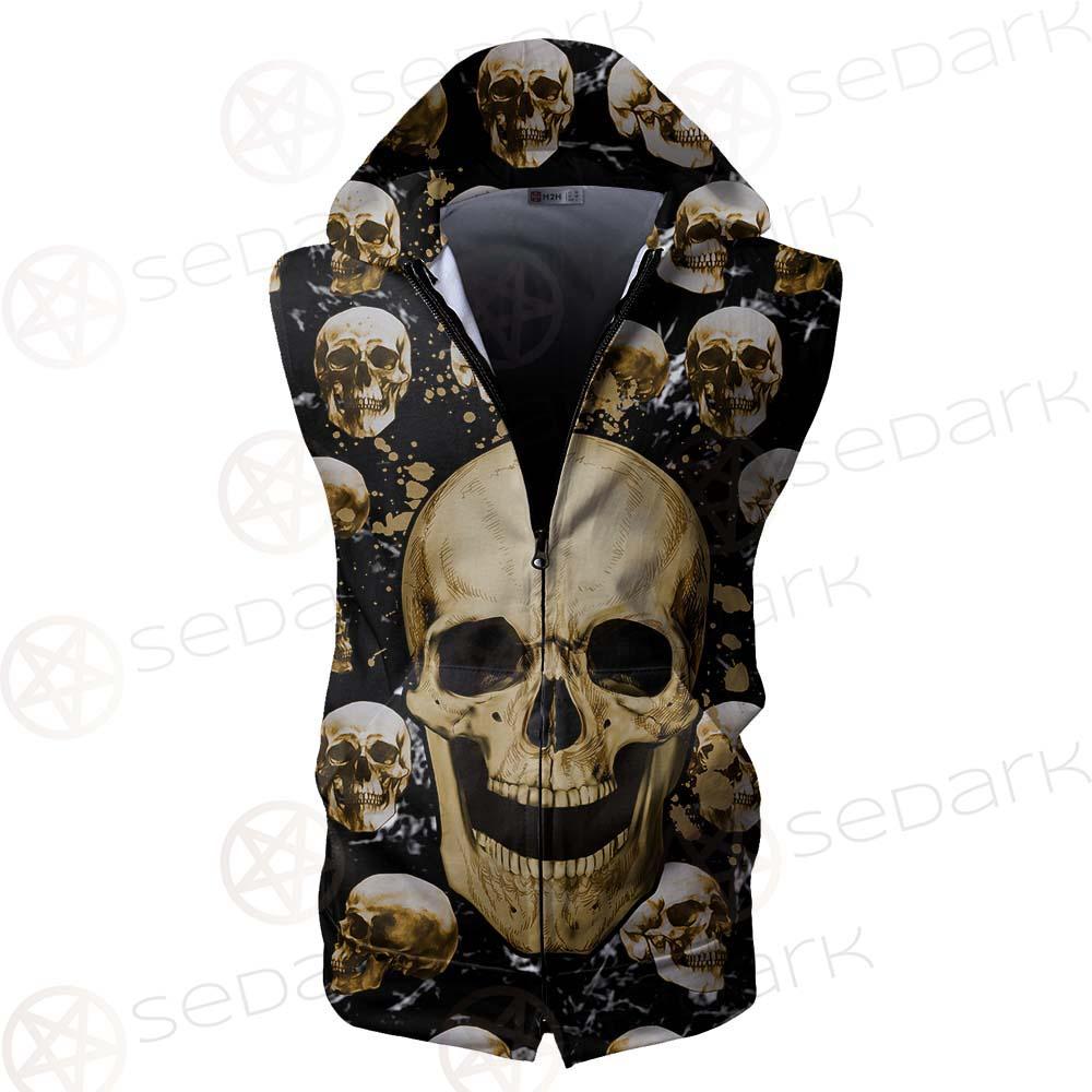 Skull Gold SED-0122 Zip Sleeveless Hoodie