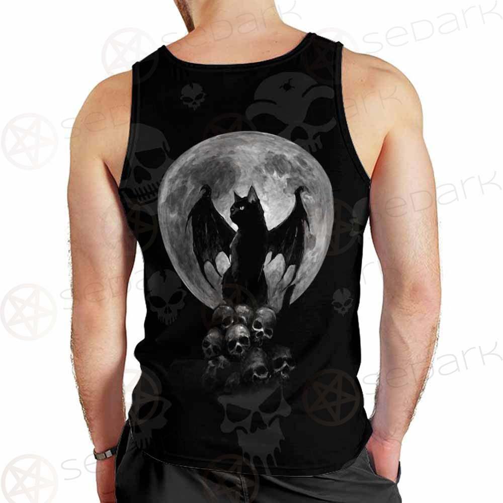 Witch Cat SED-0147 Men Tank-tops