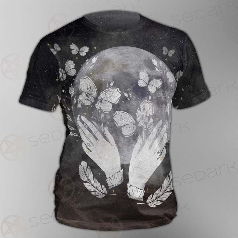 Wicca Moon And Hands SED-0152 Unisex T-shirt