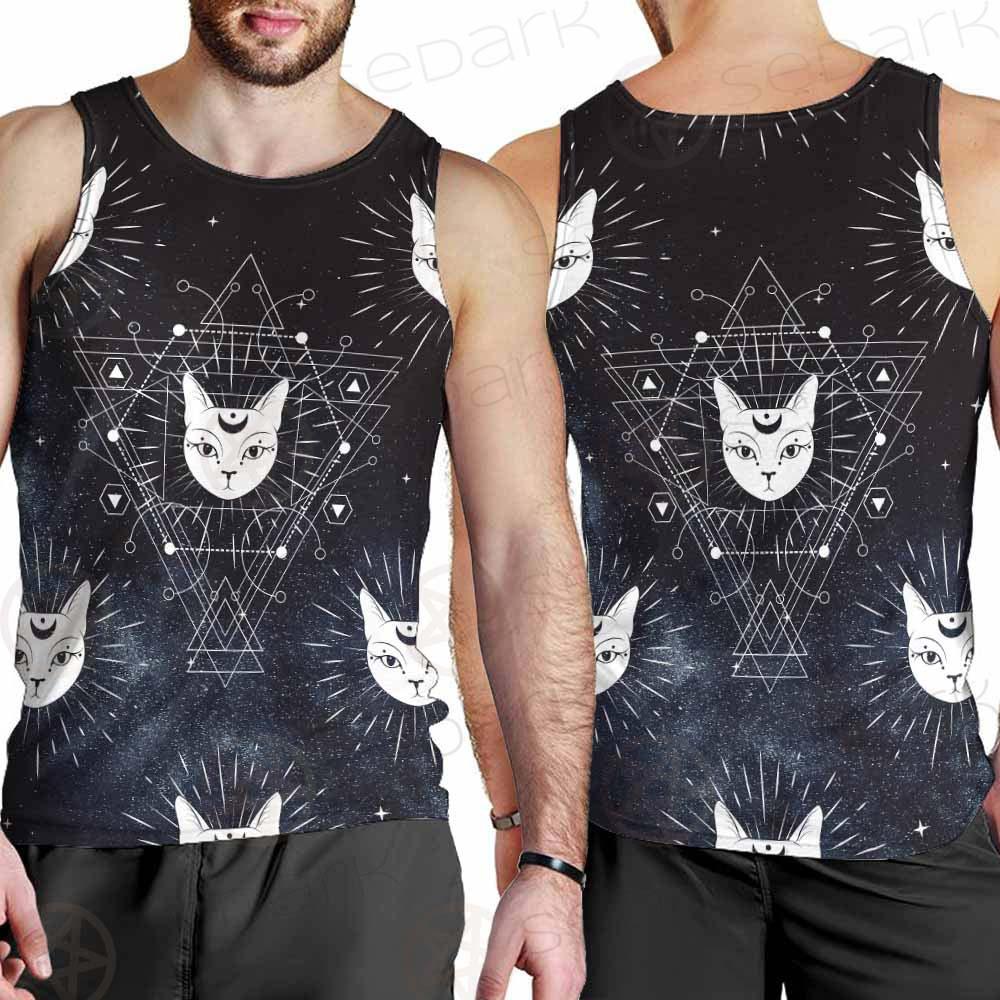 Witch Cat Pattern SED-0154 Men Tank-tops