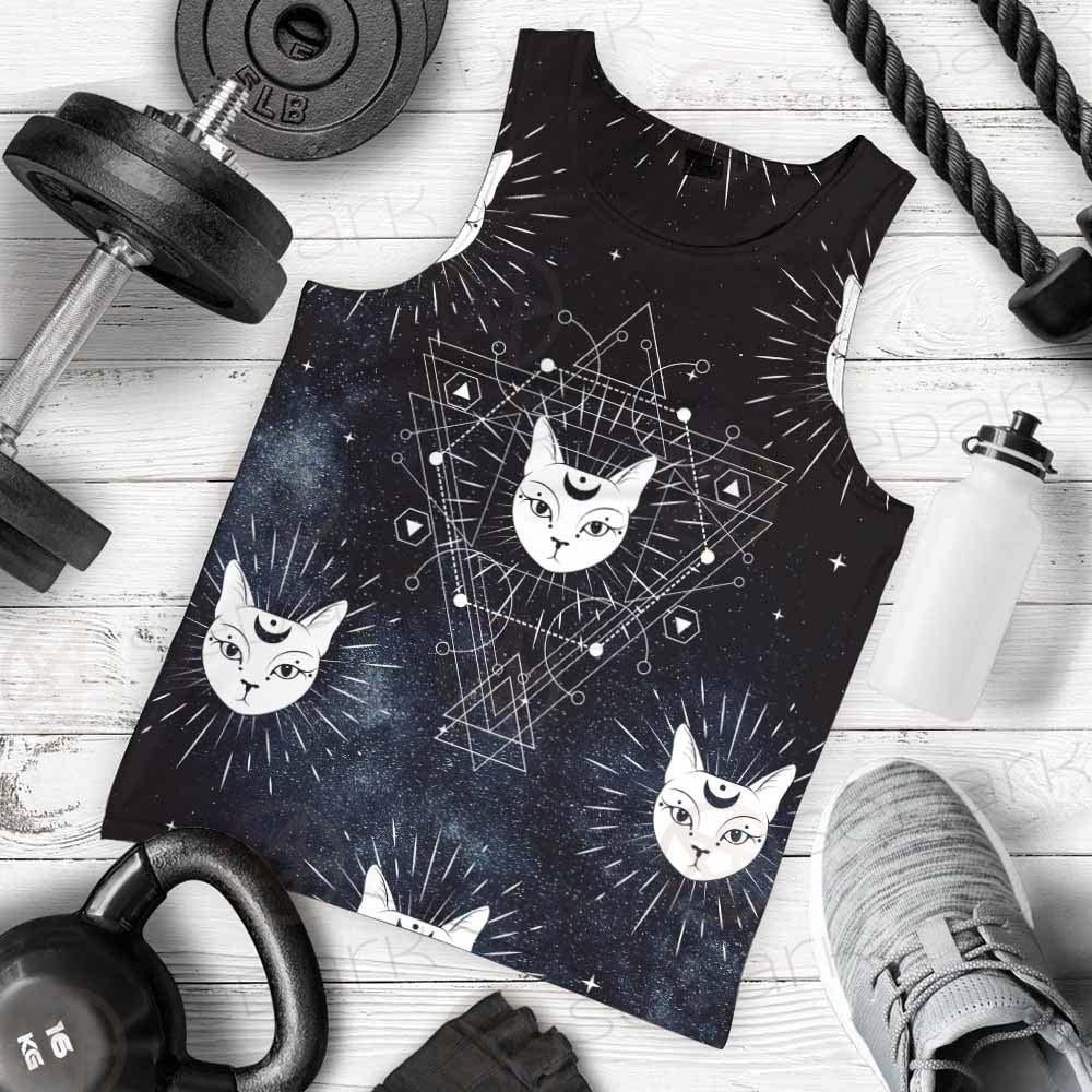Witch Cat Pattern SED-0154 Men Tank-tops