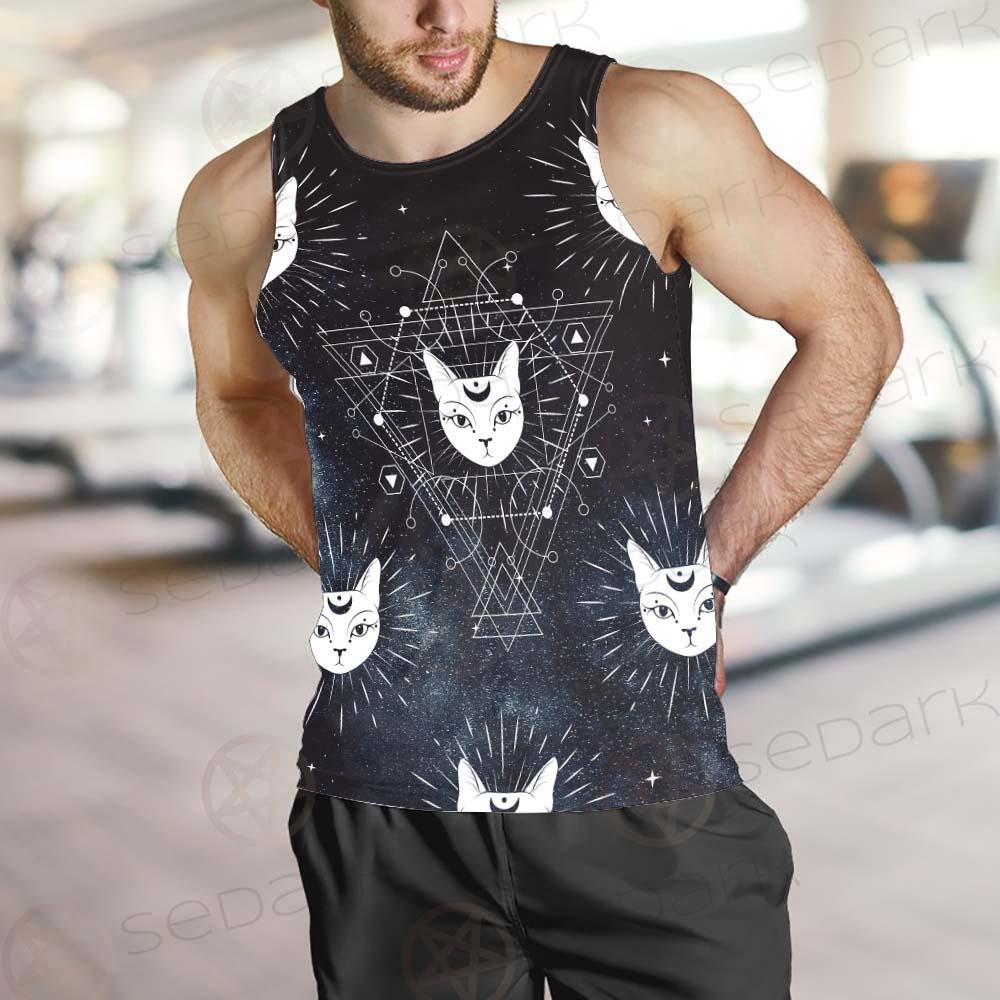 Witch Cat Pattern SED-0154 Men Tank-tops