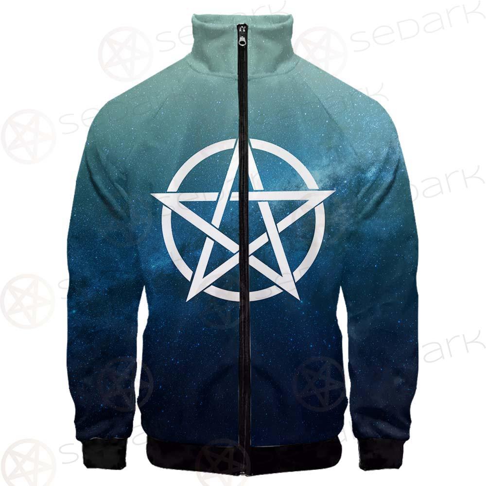 Religious Sign Wicca SED-0162 Stand-up Collar Jacket