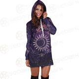 Wicca Pattern Moon And Sun SED-0167 Hoodie Dress