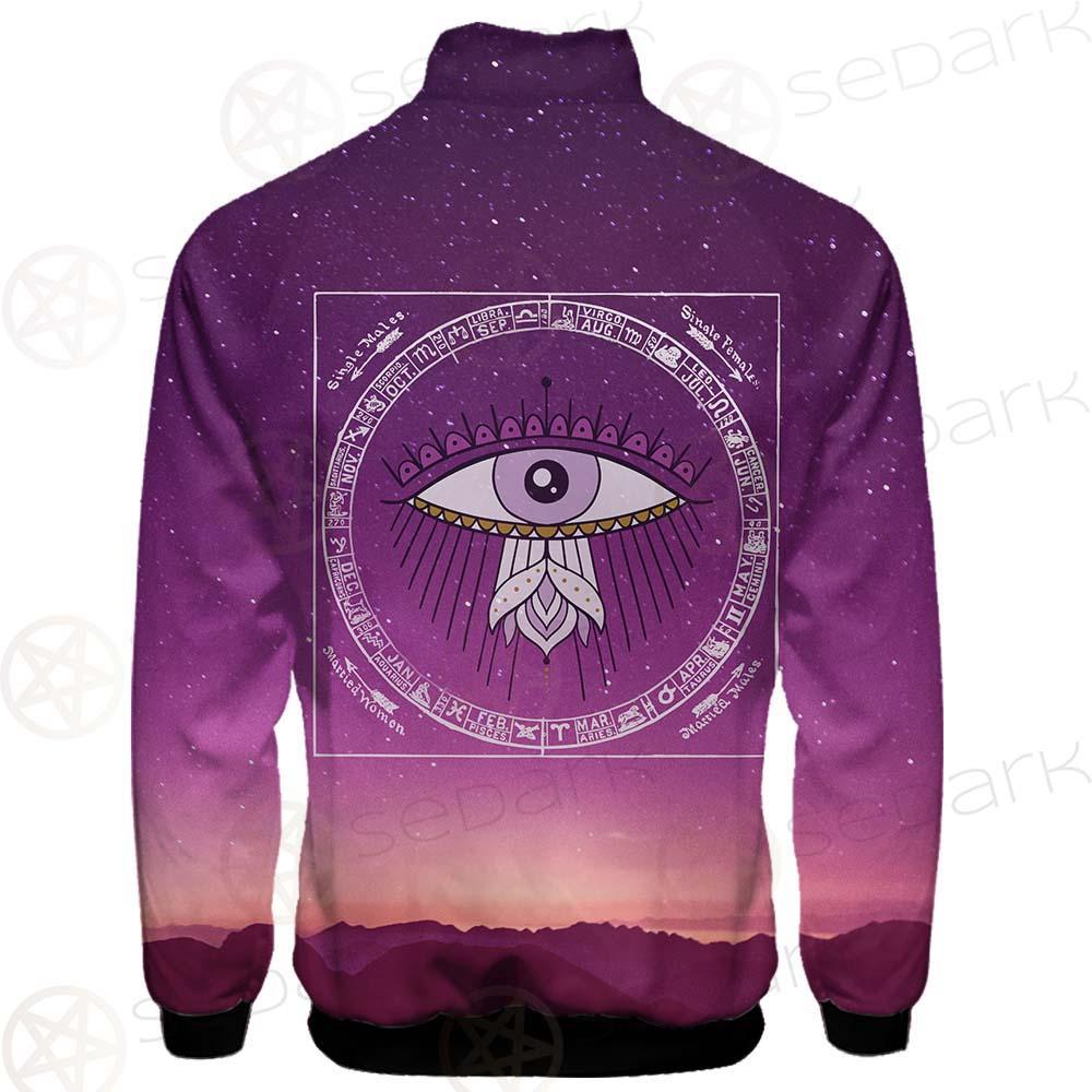 Eye Pattern Month SED-0170 Stand-up Collar Jacket