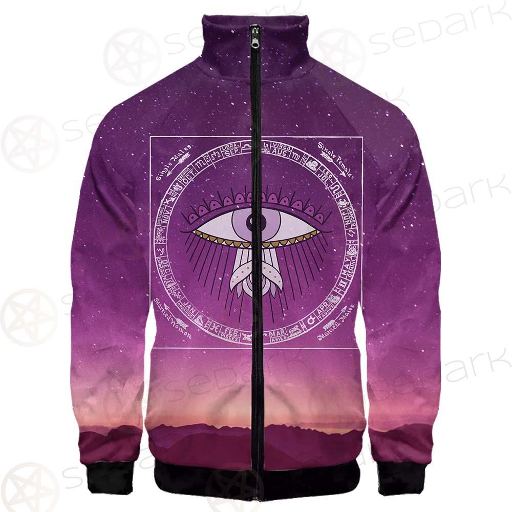 Eye Pattern Month SED-0170 Stand-up Collar Jacket