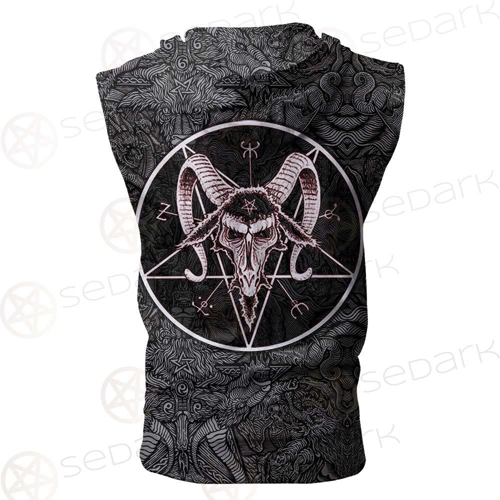 Satan Boho SED-0199 Zip Sleeveless Hoodie