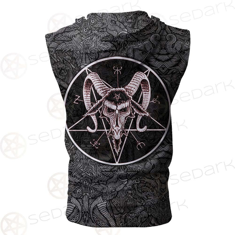Satan Boho SED-0199 Zip Sleeveless Hoodie
