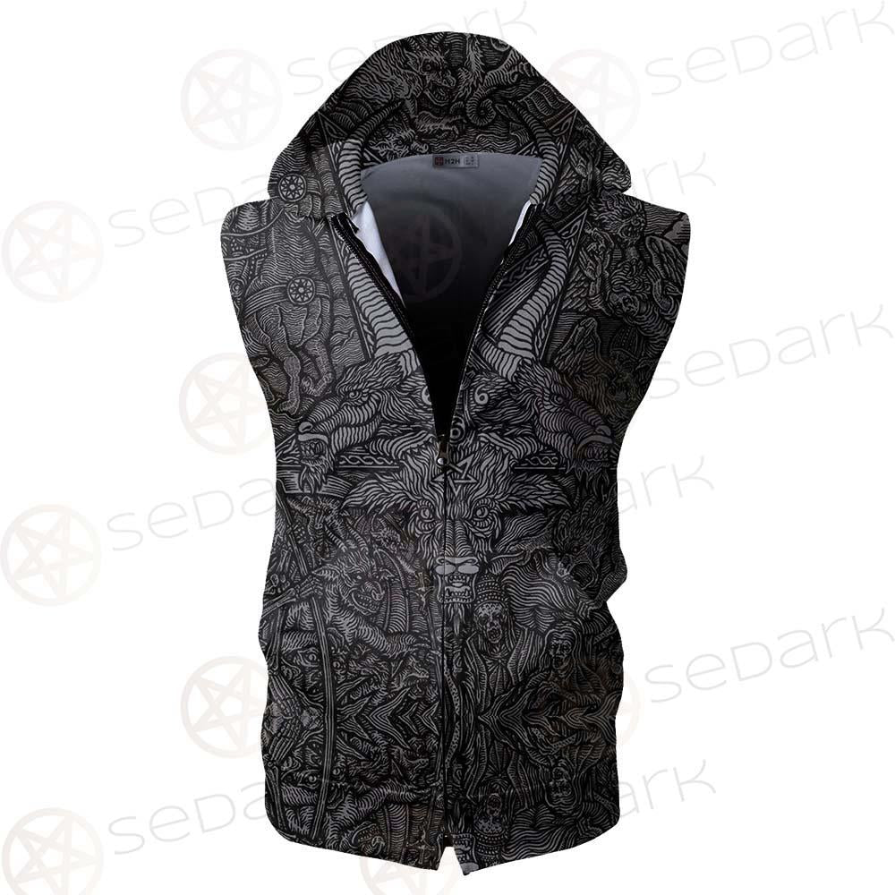 Satan Boho SED-0199 Zip Sleeveless Hoodie