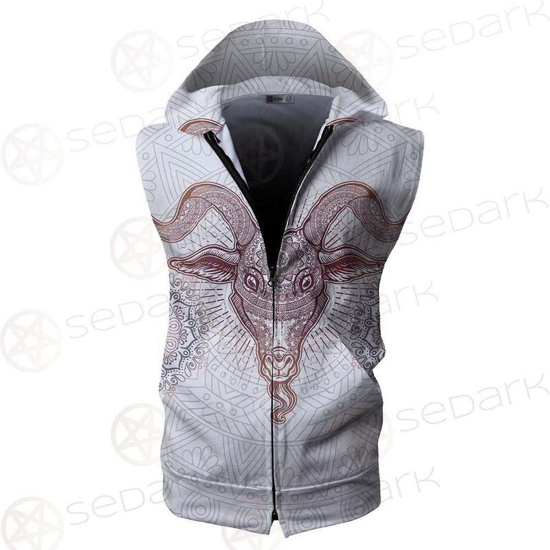 Satan Boho SED-0203 Zip Sleeveless Hoodie