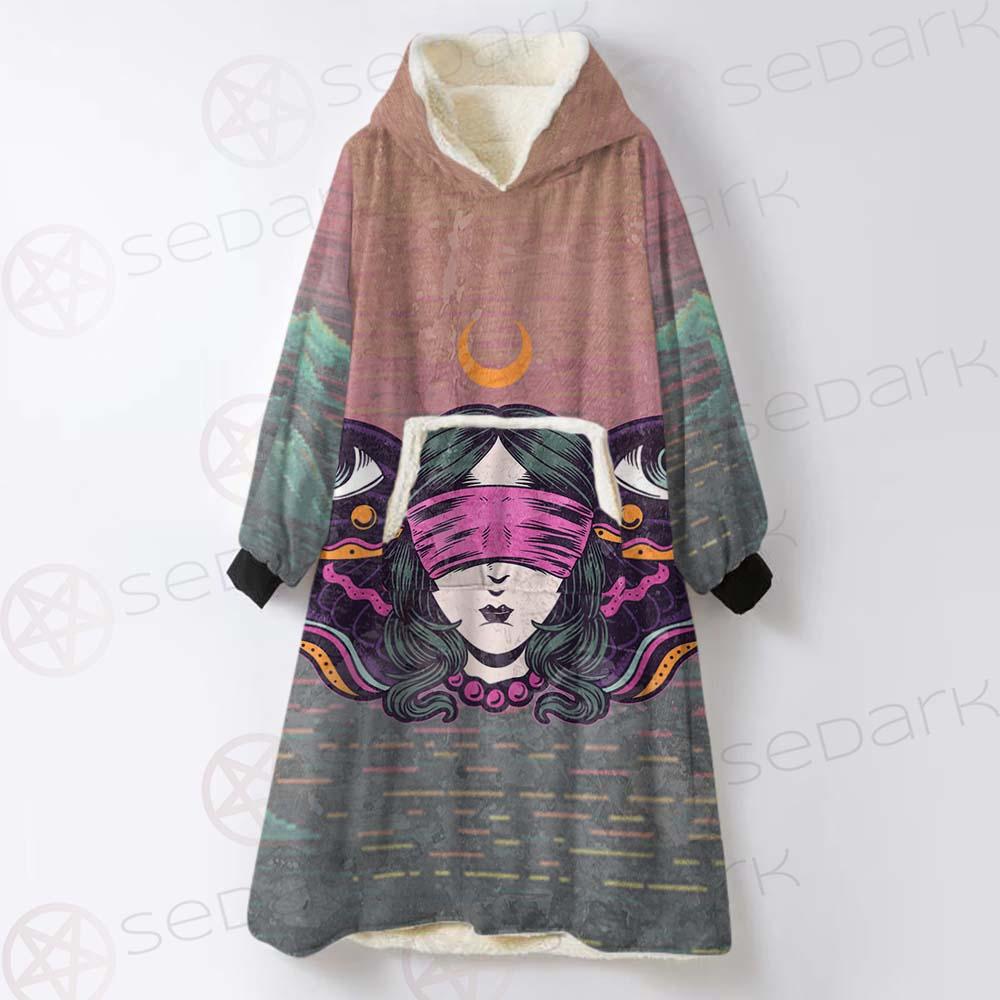 Gothic Girl Butterfly SED-0204 Oversized Sherpa Blanket Hoodie