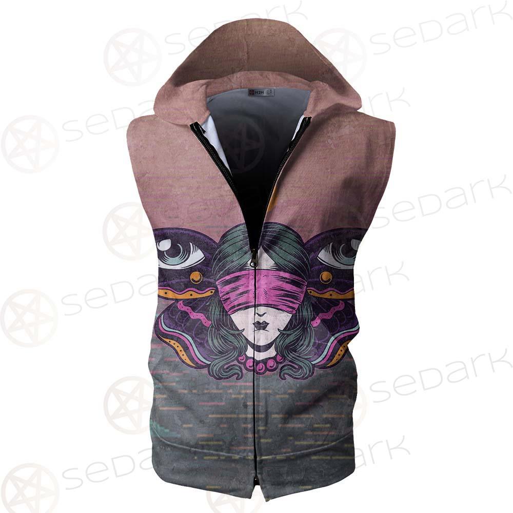 Gothic Girl Butterfly SED-0204 Zip Sleeveless Hoodie