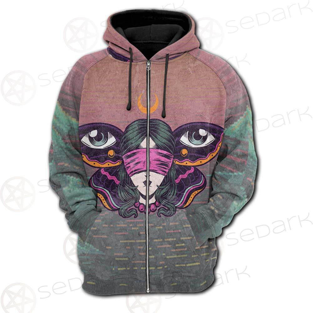 Gothic Girl Butterfly SED-0204 Hoodie Raglan Zip