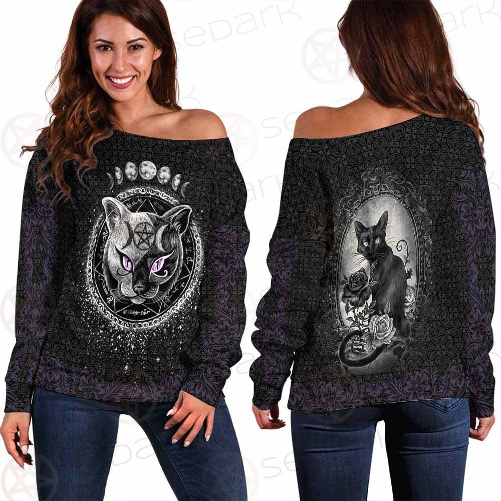 Gothic Cat SED-0207 Off Shoulder Sweaters