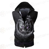 Gothic Cat SED-0207 Zip Sleeveless Hoodie