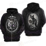 Gothic Cat SED-0207 Hoodie Raglan Zip