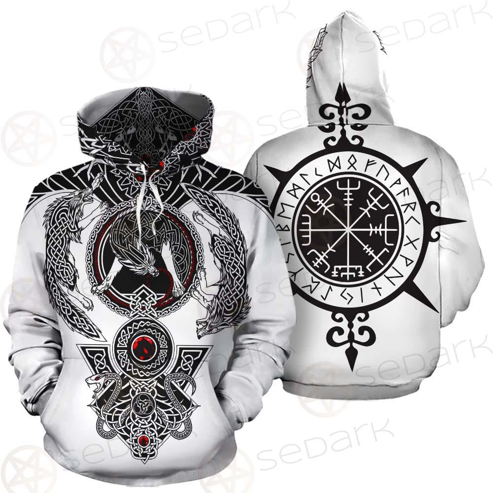 Viking Symbol Pattern SED-0210 Hoodie Allover