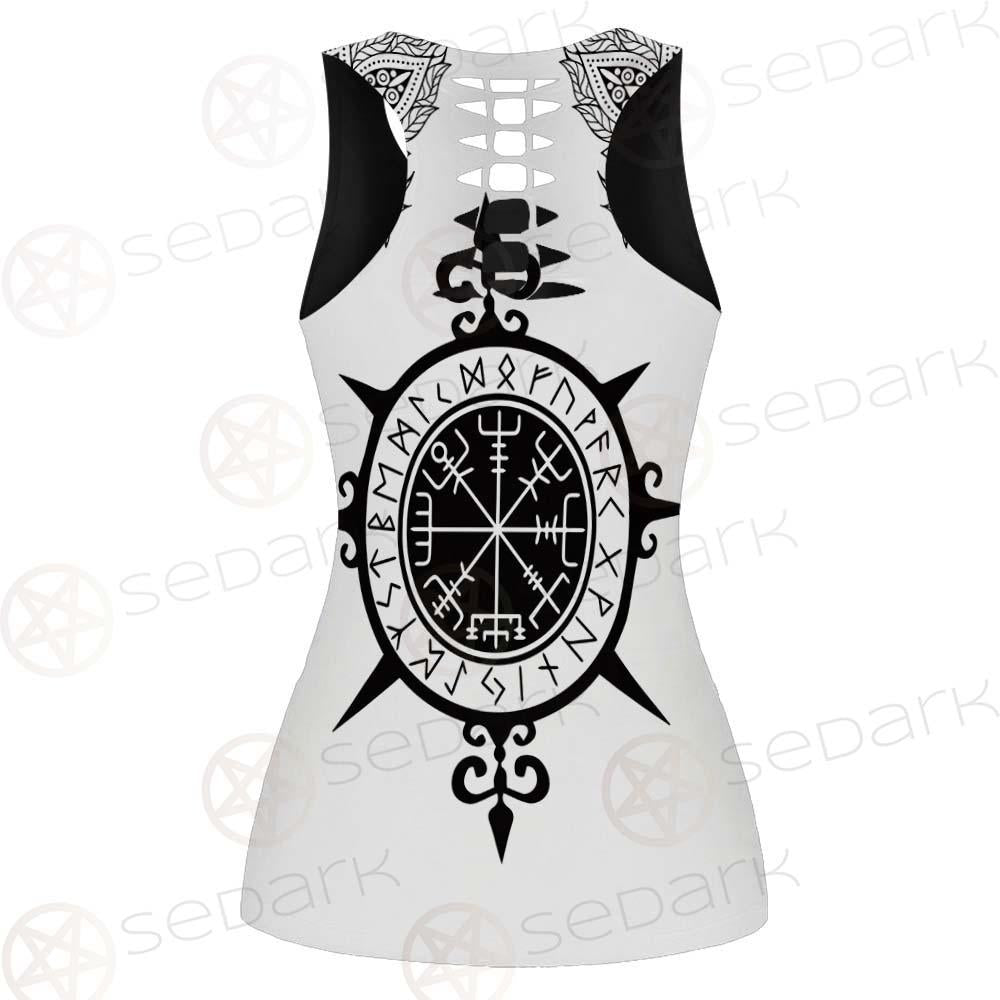 Viking Symbol Pattern SED-0210 Hollow Out Tank Top
