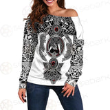 Viking Symbol Pattern SED-0210 Off Shoulder Sweaters