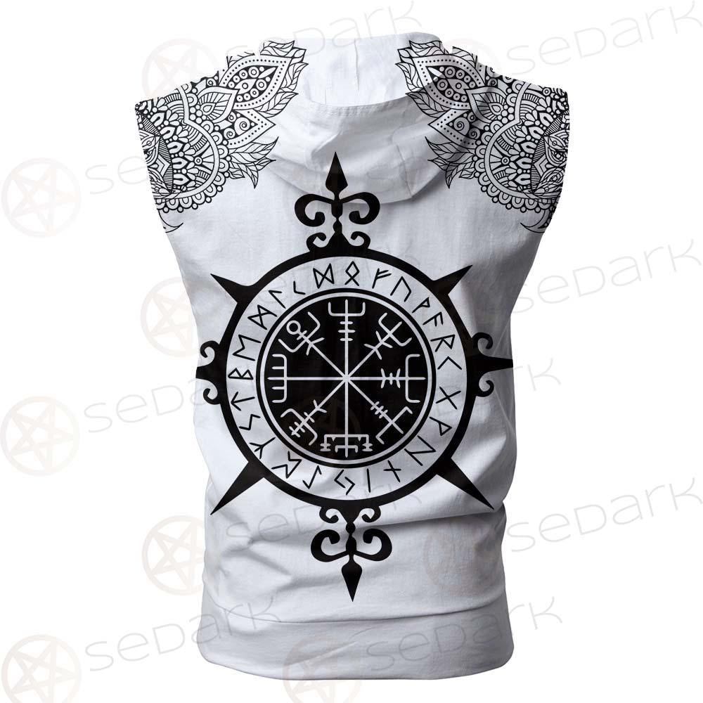 Viking Symbol Pattern SED-0210 Zip Sleeveless Hoodie