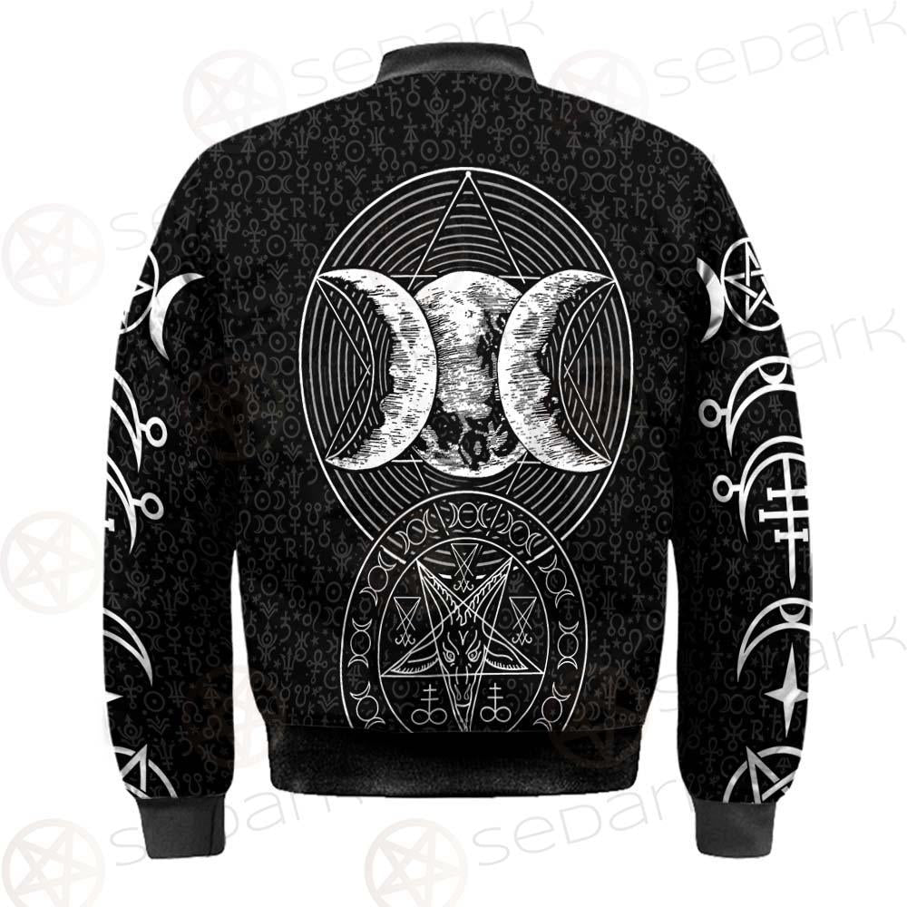 Wicca Symbol Triple Moon SED-0234 Bomber Jacket